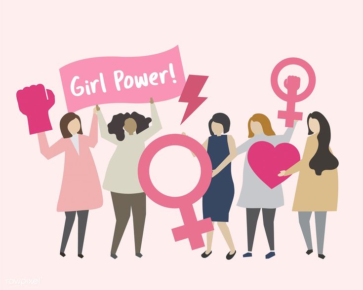 Download premium vector of Women with feminism and girl power illustration by Minty about women's rights, empower, girl power, feminism, and feminist 470010
